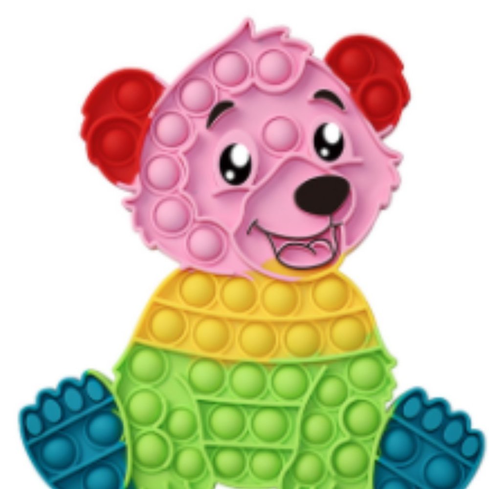 Large Fidget Toy Pop Its Teddy Bear